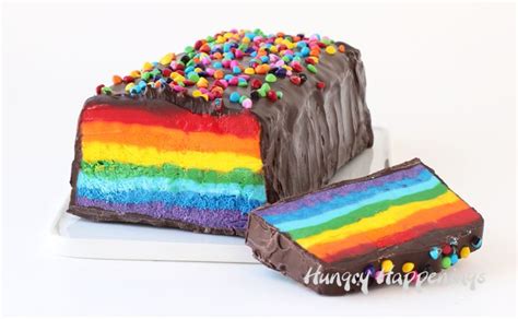 Giant Rainbow Candy Bar with Colorful Nougat in a Dark Chocolate Shell