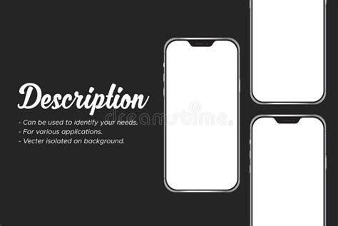 Realistic Mobile Banner Vecter Mockup. Stock Vector - Illustration of ...