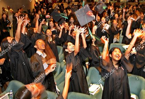 Newly Graduated Filipino Students Celebrate During Editorial Stock ...