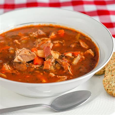 Turkey Bacon Tomato Soup - using roast turkey leftovers!