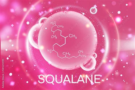 3d Illustration The chemical formula of squalene on the background of ...