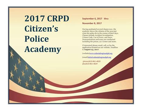 Lehigh Valley Ramblings: CRPD Accepting Citizen Academy Applications.