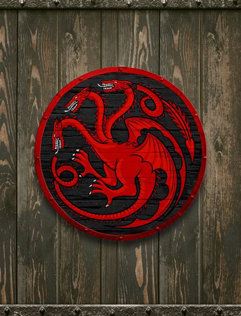 House Targaryen Banner Shield Replica Viking Game of - Etsy