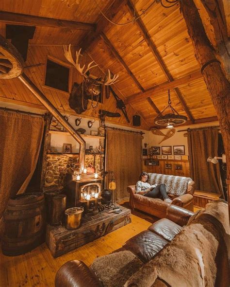 Yes!! Everything! Log Cabin Interior, Cabin Interiors, Rustic Interiors, Cabin Living Room, Log ...