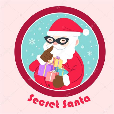 Cartoon secret santa — Stock Vector © estherqueen999 #175452354