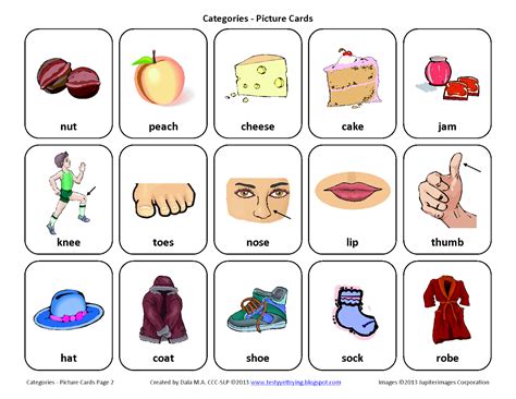 Testy yet trying: cardsets | Categories speech therapy, Speech therapy ...