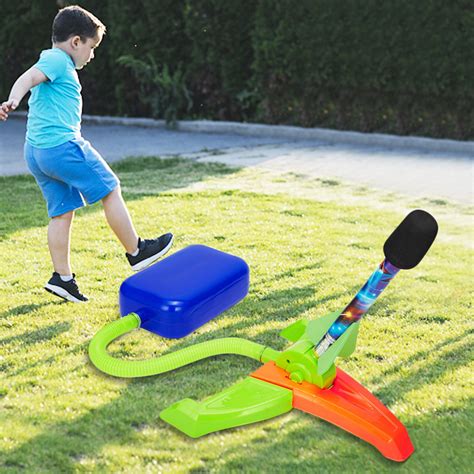 Jump Rocket Launchers for Kids Summer Outdoor Rocket Toys with 4 Foam ...