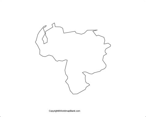 Printable Blank Map of Venezuela – Outline, Transparent, PNG Map ...