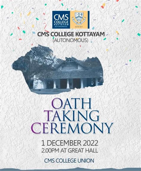 OATH TAKING CEREMONY - CMS College Kottayam