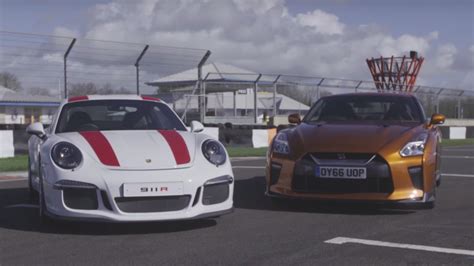 Porsche 911 R Versus Nissan GT-R Comparison Video - 911 R vs GT-R ...