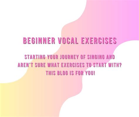 Beginner Vocal Exercises