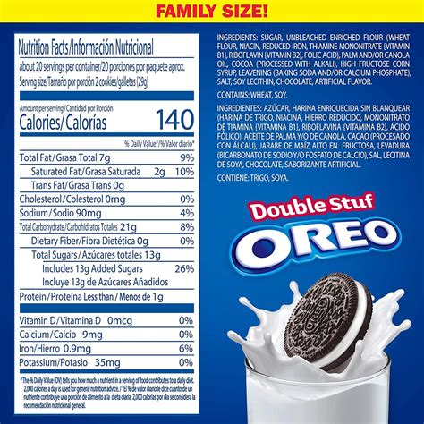 OREO Double Stuf Chocolate Sandwich Cookies Family Size - 3 Count Pack | Delicious Snack for the ...