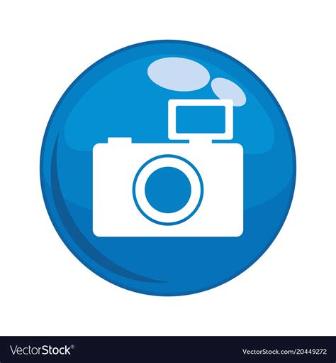 Photographic camera button icon Royalty Free Vector Image