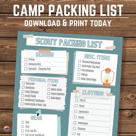 Scout Camp Packing List – Ultimate Scouts