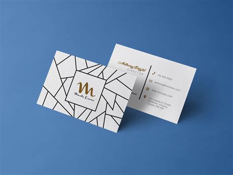 Free Front & Back Business Card Design Template & Mockup PSD - Designbolts