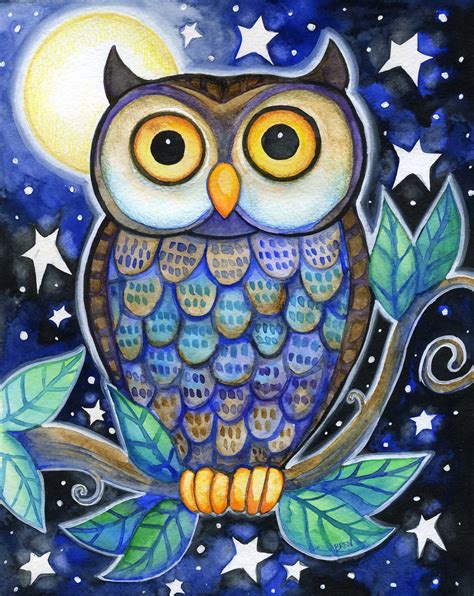 Owl Color Drawing at GetDrawings | Free download