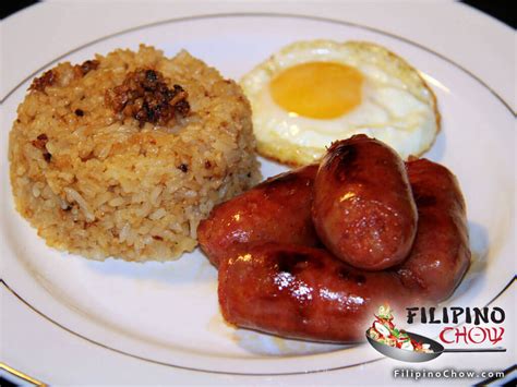 Longsilog (Sausage with Garlic Rice and Fried Egg) - Filipino Chow's ...