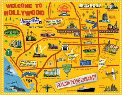 Map to the Stars Your Official Guide to Hollywood [Prop Map] | Curtis ...