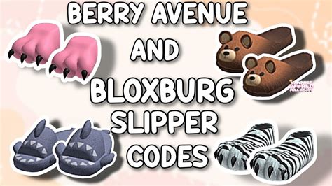 SLIPPER CODES FOR BERRY AVENUE, BLOXBURG & ALL ROBLOX GAMES THAT ALLOW CODES 🤩 - YouTube