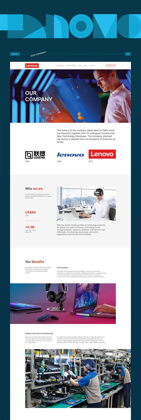 Lenovo. Corporate site. on Behance