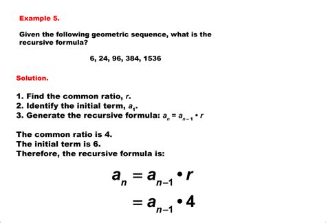 Geometric Sequence Recursive Formula