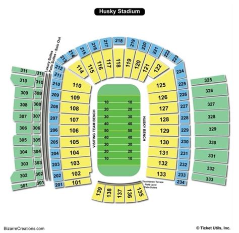 Husky Stadium Seating Chart Rows