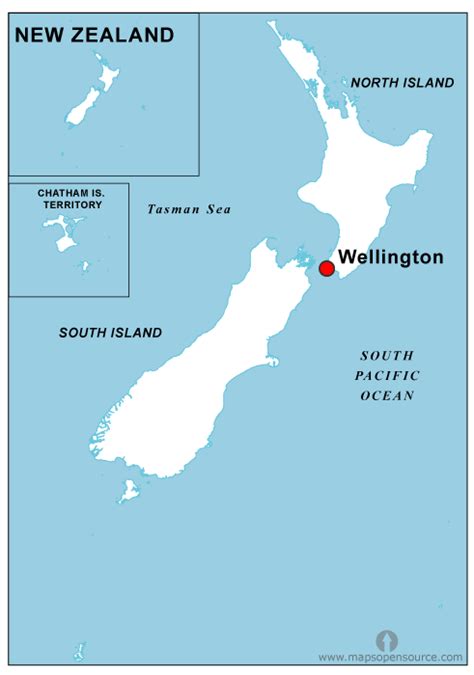 Free New Zealand Capital Map | Capital Map of New Zealand open source ...