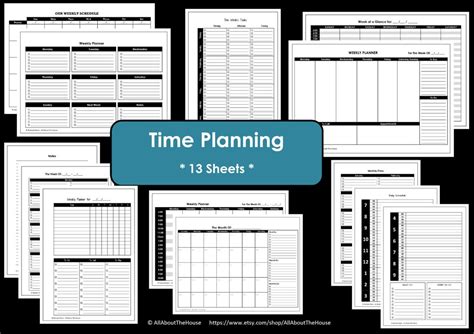 Time Planning Printables Time and Home Organisation Household Binder 13 ...