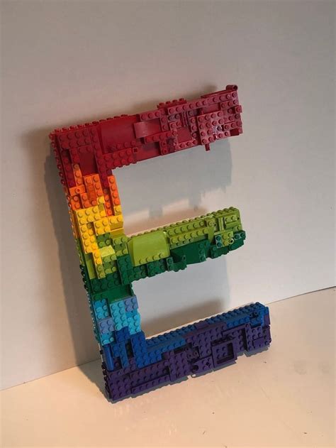 Brick Letter Rainbow Mosaic Letters - Etsy | Lego mosaic, Lego craft ...