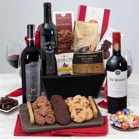 Red Wine & Dark Chocolate Gift Basket by GourmetGiftBaskets.com