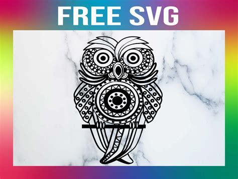 Free Owl Mandala SVG