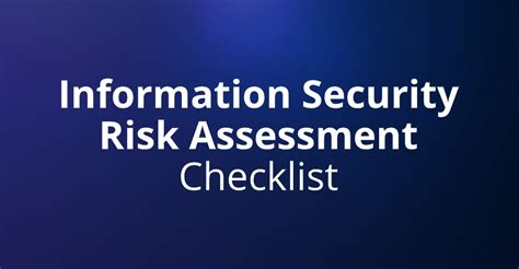 Components of a Cyber Security Risk Assessment Checklist