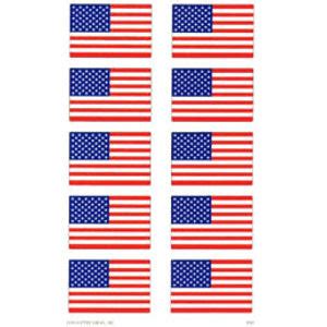 United States of America American Flag - 10 Mini Stickers at Sticker Shoppe