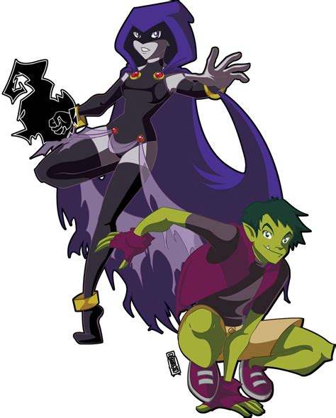 Raven and Beast boy by SuperOotoro on DeviantArt