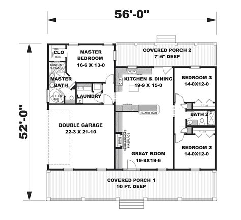 1 Story 3 Bedroom House Plans Small Simple 3 Bedroom House Plan A - Photos