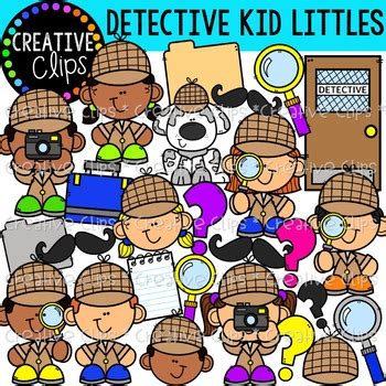 Detective Kid Littles {Detective Clipart} | TPT