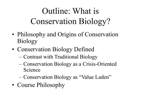 Conservation Biology