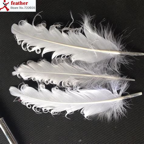 Beautiful natural feather 50 PCS white goose feathers the volume of 6 to 8 inches / 15 20 cm ...