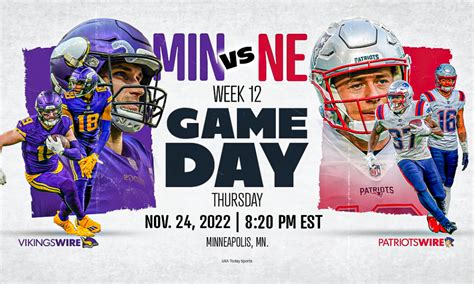 Patriots vs. Vikings Week 12: how to watch, stream & listen