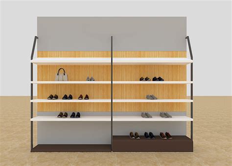 Leisure Shoe Store Display Shelves / Footwear Display Stands With KD Version