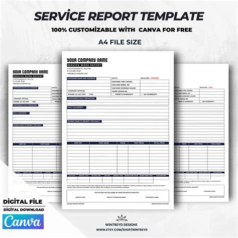 Service Report Template, Customer Service Report Template, Services ...