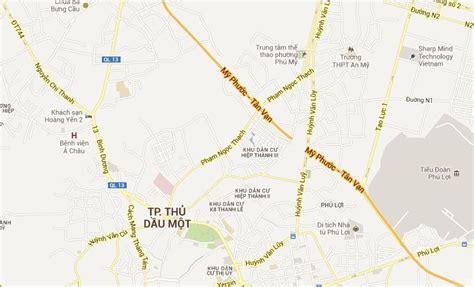 Binh Duong tourist map | Binh Duong Vietnam tourist maps