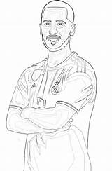 Eden Hazard 7 sketch template