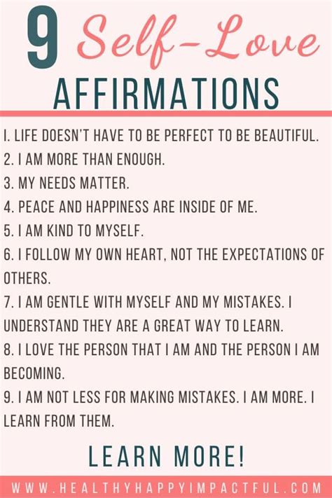 Self Acceptance Affirmations