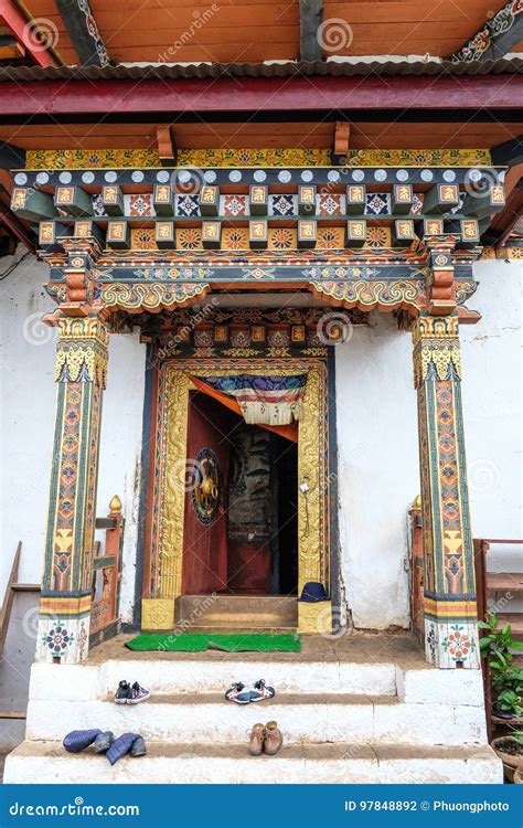 Tibetan Monastery in Thimphu, Bhutan Editorial Photography - Image of ...