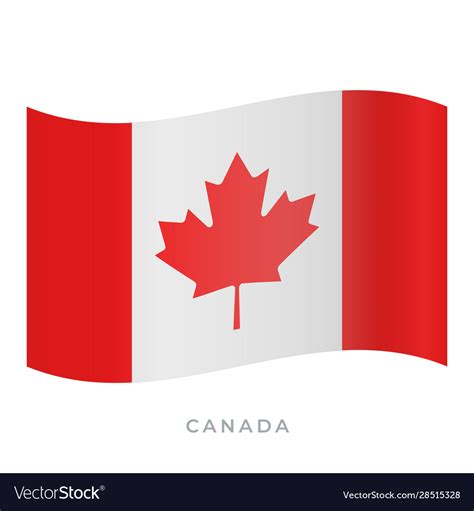 Waving Canadian Flag Vector