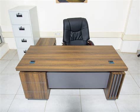 L Shape Office Table With Drawers | Neilan Furniture Kenya