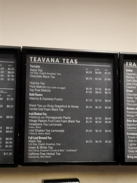 Starbucks Menu: Starbucks Coffee Menu, Drinks and Pricing Updated 2024 ...