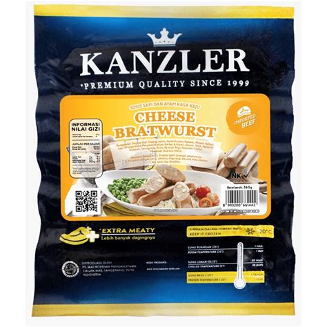 Jual Kanzler Cheese Bratwurst Sausage 360G | Shopee Indonesia