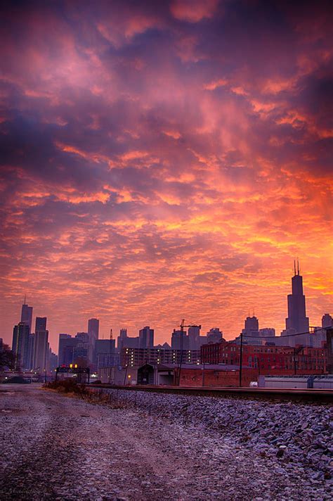 Chicago Skyline Sunrise